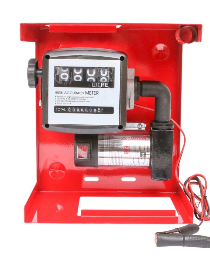 Kit pompa transfer motorina 12V, debit 40L/min cu contor, furtun aspiratie 1,5m, furtun transfer 4m si pistol 2