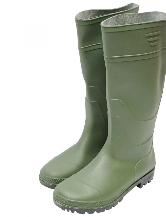 Зелёные резиновые защитные сапоги BK 005GB со стальным носком, размер 45 3