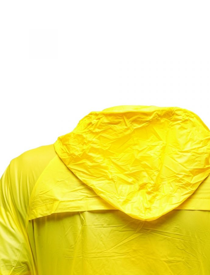 Pelerină galbenă impermeabilă cu glugă BK, mărimea XL, pentru protecție împotriva ploii 2