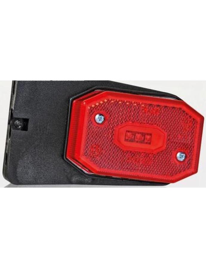 Lampă de gabarit FT-001 CI LED culoare roșie cu suport unghiular și reflector