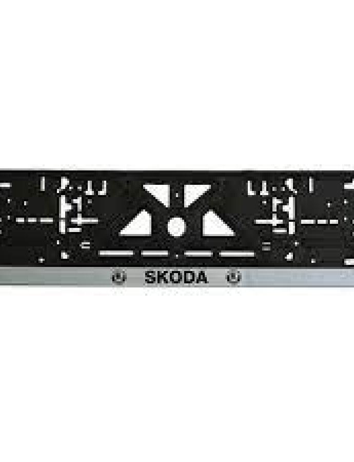 "Рамка для номера SKODA (V) CARLIFE — стильное и надежное крепление для номерных знаков автомобилей марки Skoda."