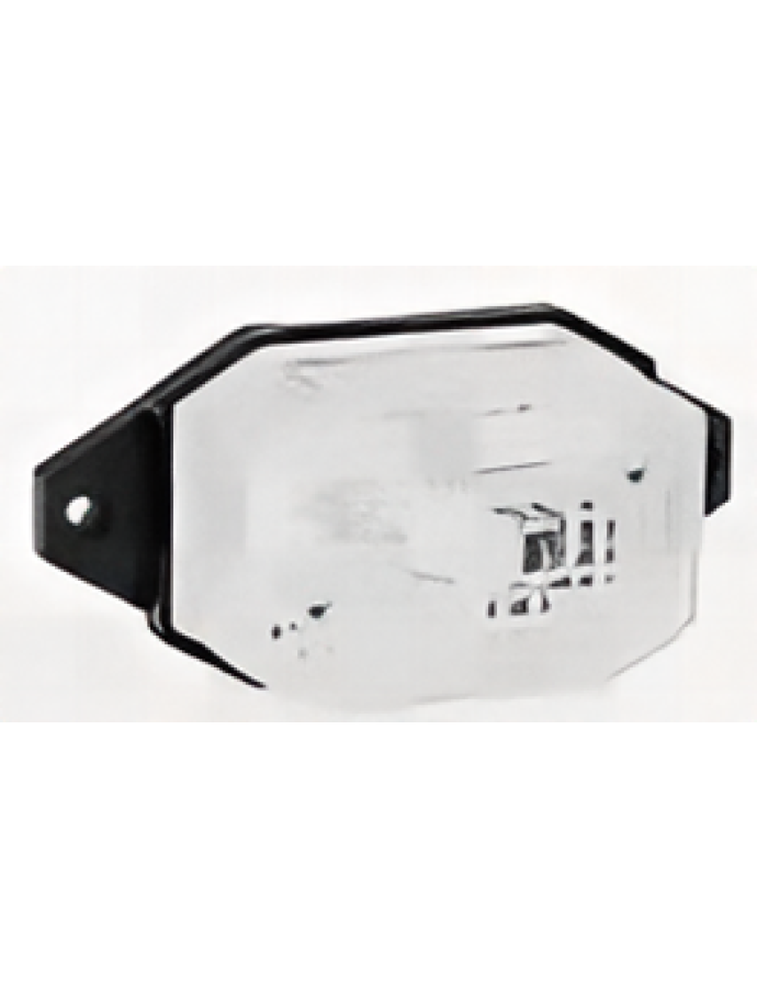 Lampă FT-005 BIII de gabarit albă cu suport scurt — lampă de poziție pentru remorci, camioane și utilaje speciale.