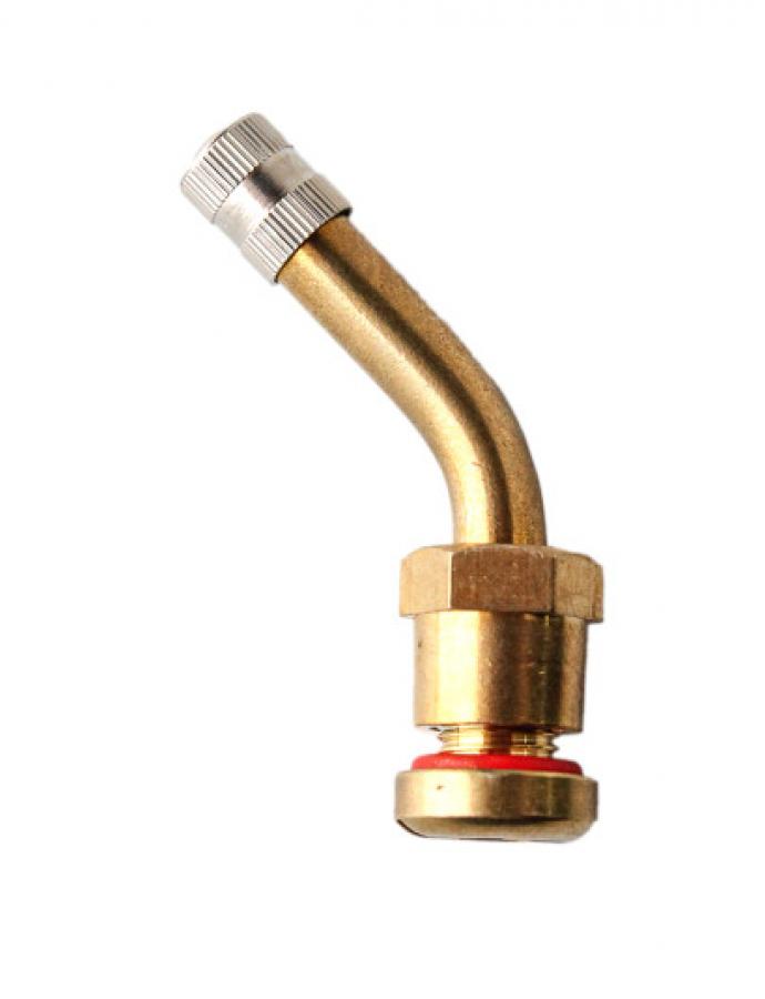 Вентиль бескамерный для грузовых авто 100 MS (V3.20.11), O9,7/30×45×25 мм, 27° и 42°, двухизгибной