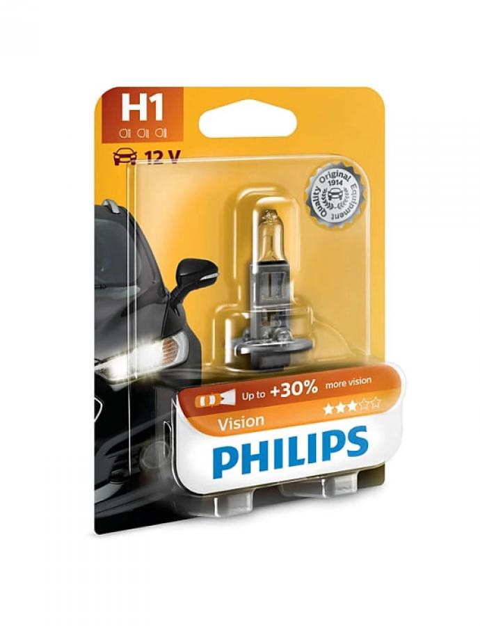 Лампа PHILIPS H1 12В 55W P14.5s PREMIUM (Blister) — купить