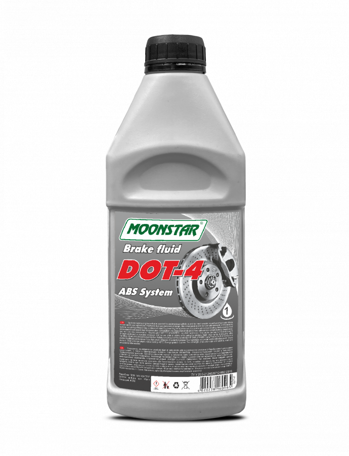 Lichid de frână MOONSTAR DOT-4 0,820 kg.