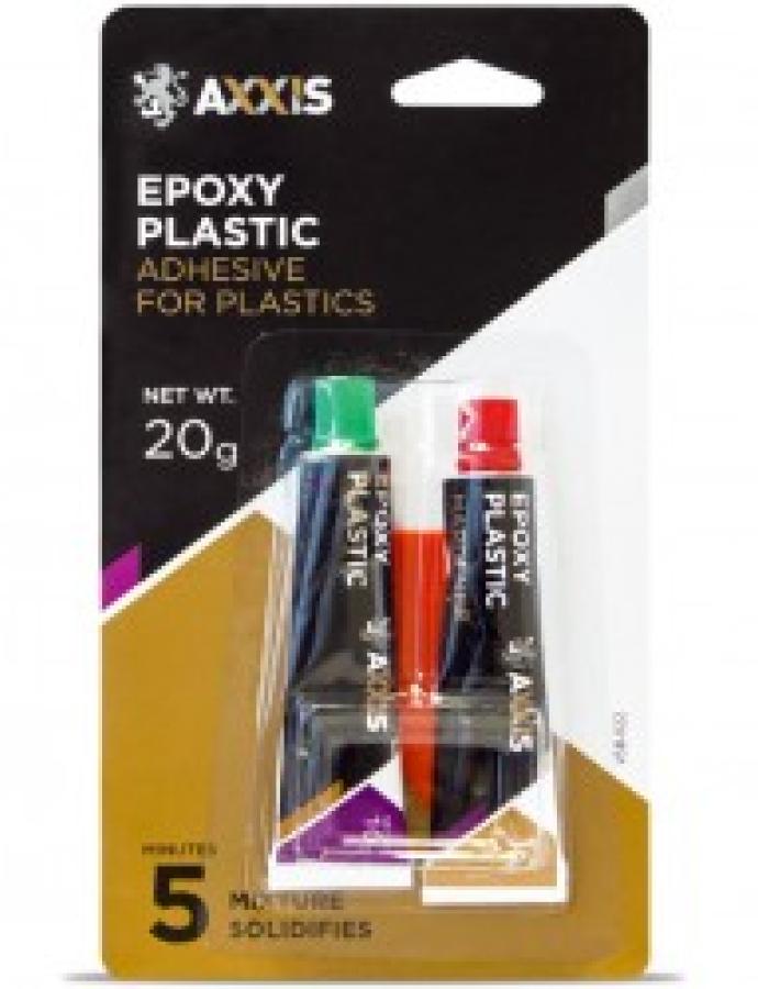 Клей эпоксидный универсальный AXXIS 2 компонента 20 г — прочный состав для соединения различных материалов.