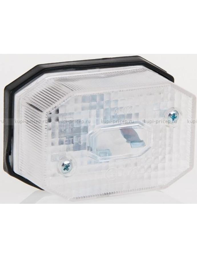 Lampă FT-005 B de gabarit albă — lampă de poziție pentru remorci, camioane și utilaje speciale.