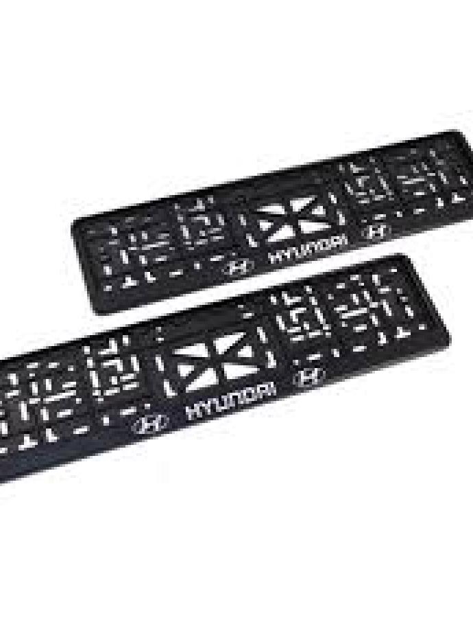 "Рамка для номера Hyundai КТ (2шт) — комплект из двух прочных и стильных рамок для номерных знаков автомобилей марки Hyundai."