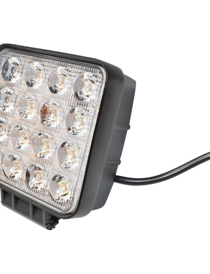 Proiector de lucru LED 48W 10–60V pătrat 60° 1778 lm pentru utilaje și camioane