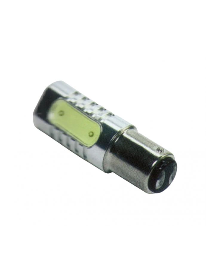 LED лампа для указателей поворотов и стоп-сигналов двойная (4SMD) BA15S 12V белая <TEMPEST>