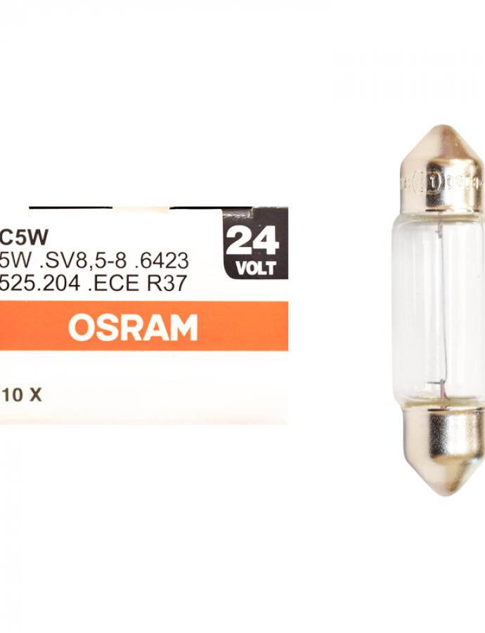 Лампа автомобильная C5W 24V SV8.5-8, 37мм Osram