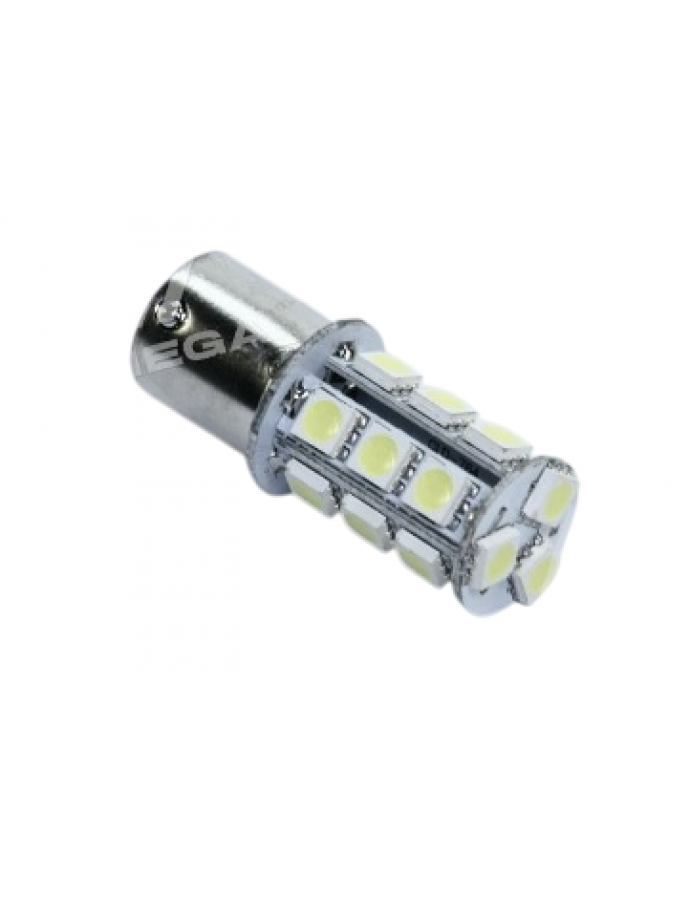 LED лампа для указателей поворотов и стоп-сигналов (18SMD) BA15S 12V белая <TEMPEST>