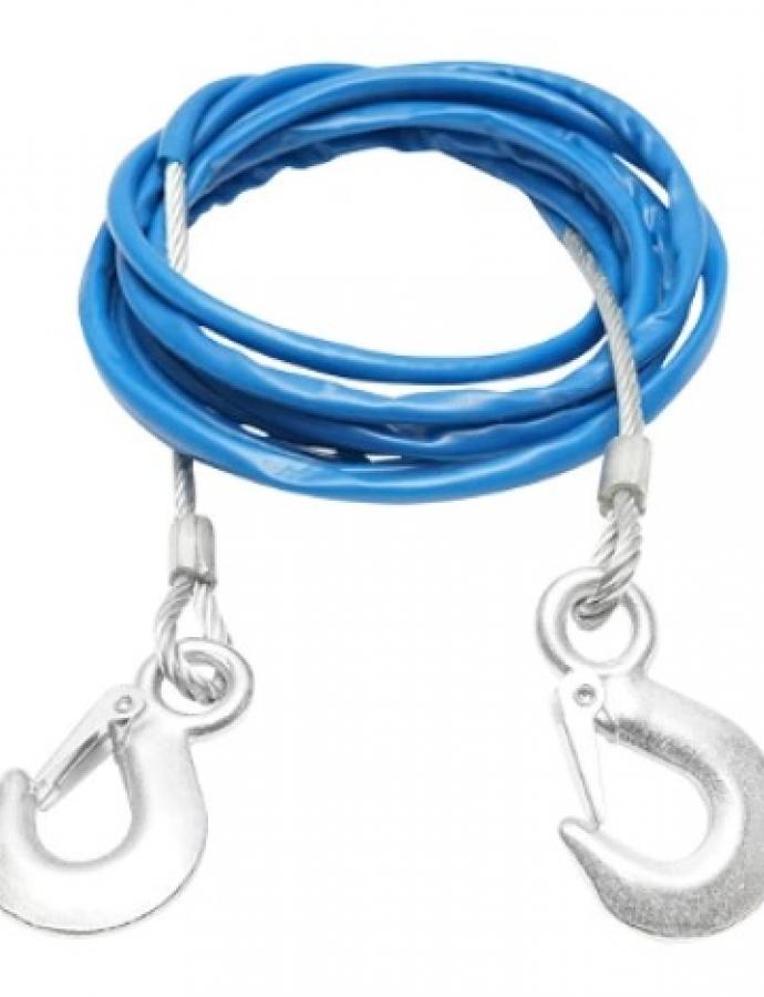 Буксировочный трос стальной 2 т, 3,5 м Breckner – надежный и прочный аксессуар для буксировки