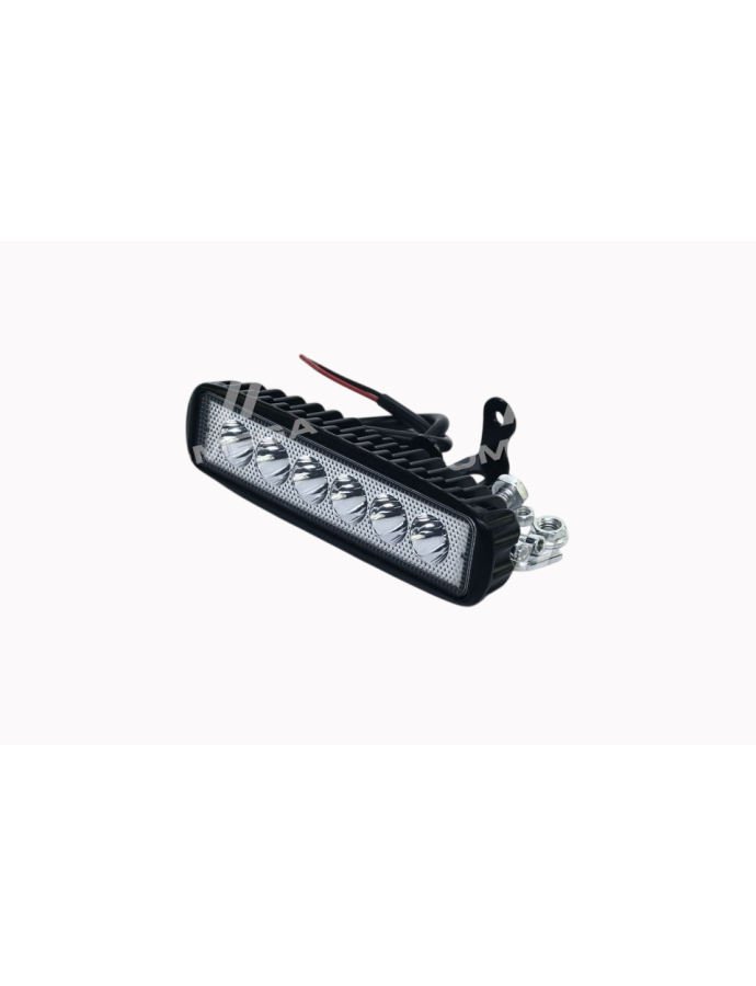 Proiector de lucru LED 18W 12–24V dreptunghiular 157×42×40 mm cu fascicul îngust de 30° (lung)