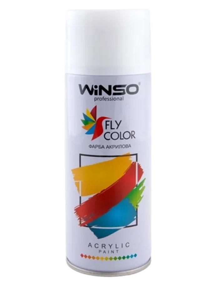 Vopsea Winso Alb Lucios 450 ml — spray email cu finisaj lucios pentru diverse suprafețe.
