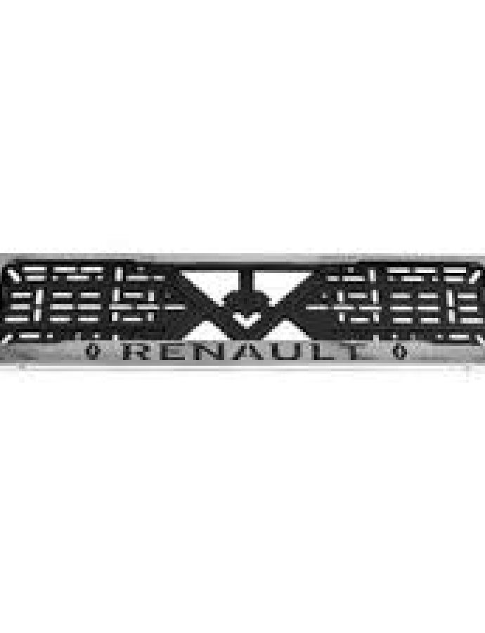 "Рамка для номера RENAULT (V) — стильная и прочная рамка для номерных знаков автомобилей марки Renault."