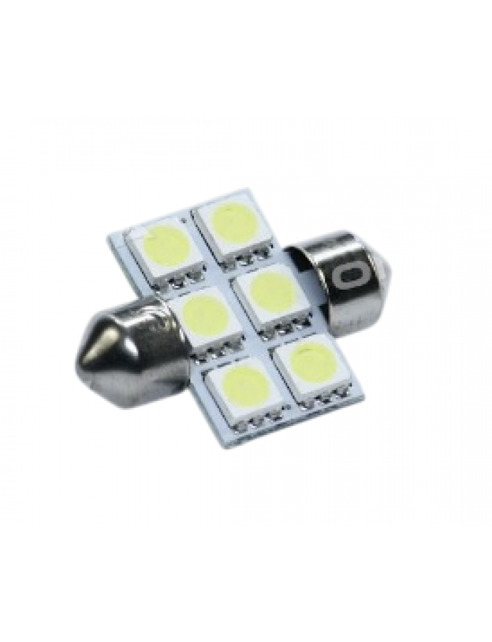 Светодиодная софитная лампа C5W 24V T11x31 S8.5 6SMD белый свет TEMPEST