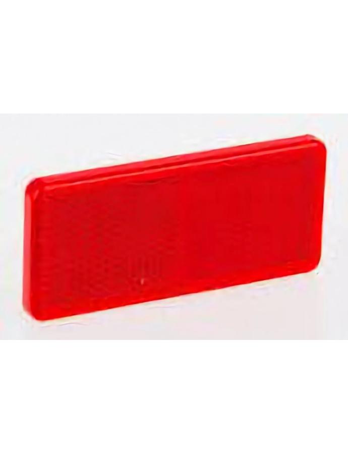 Catadioptru dreptunghiular 40×90 mm roșu autoadeziv pentru remorci și utilaje