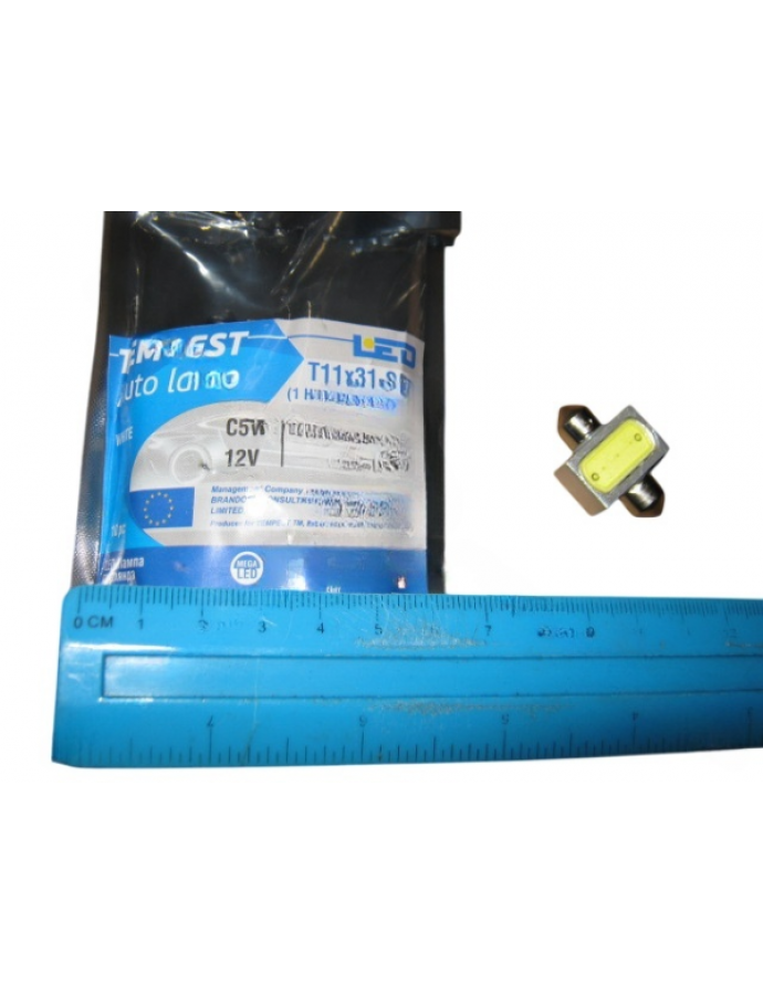 Лампа LED софитная C5W 12V T11x31-S8.5 1SMDx3chips Mega-LED WHITE TEMPEST — купить