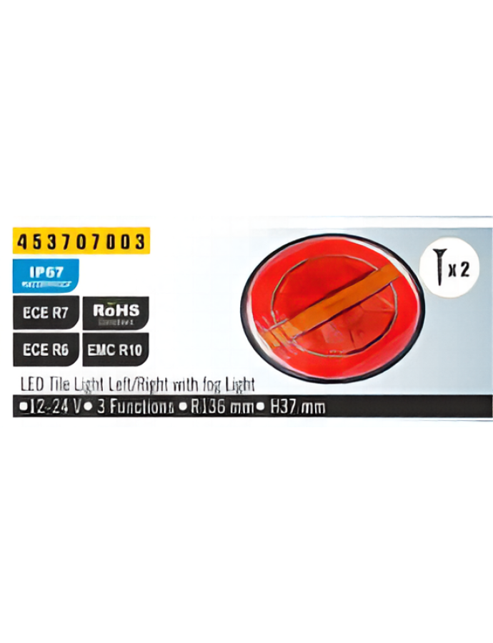 Lampă LED 12/24V gabarit, semnalizare, frână — lampă spate universală cu LED pentru camioane și remorci.