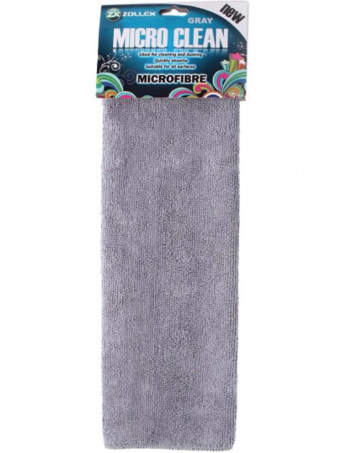 Lavetă din microfibră gri Zollex – moale, absorbantă, sigură pentru orice suprafață, ideală pentru auto și uz casnic.