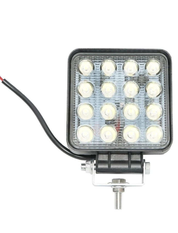 Proiector de lucru LED 48W 10–30V 16LED 6000K pătrat pentru utilaje și camioane