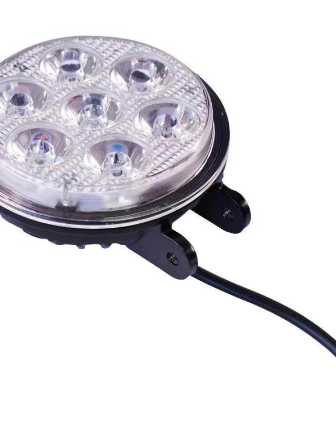 Proiector de lucru LED 21W 12–24V rotund cu fascicul îngust de 30°