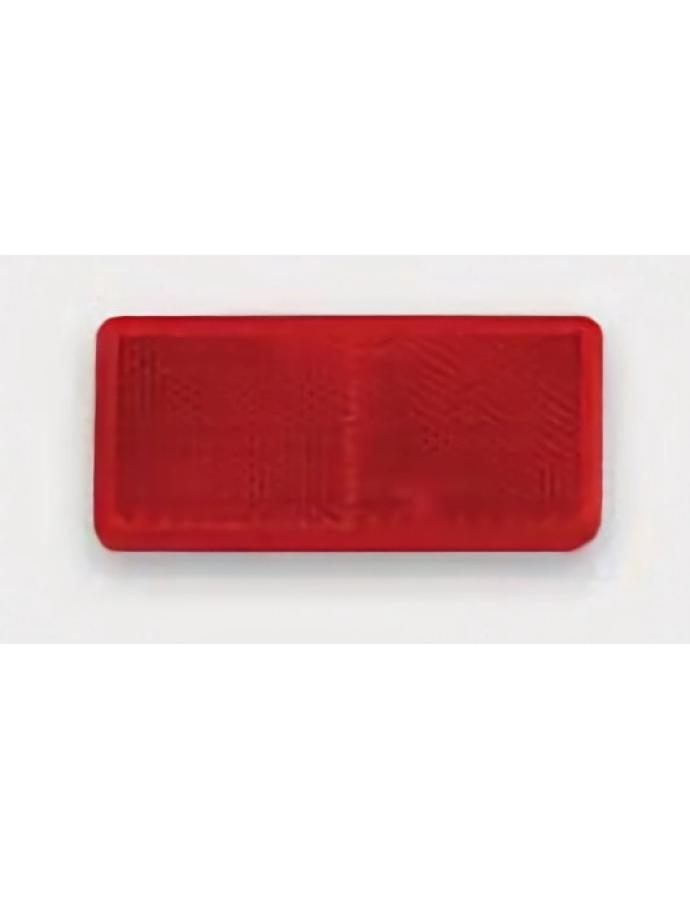 Catadioptru dreptunghiular 94×44 mm roșu autoadeziv pentru remorci și utilaje