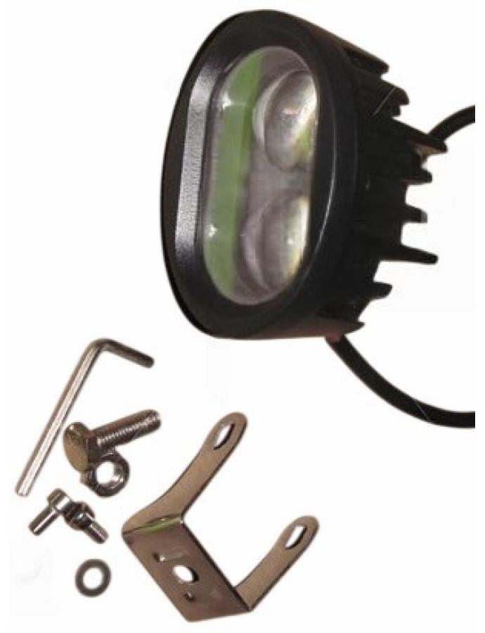 Proiector de lucru LED 20W 12–24V oval pentru utilaje și camioane