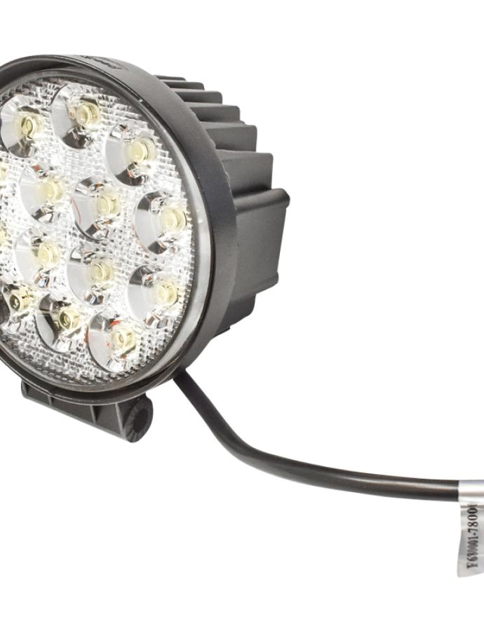 Proiector de lucru LED 42W 10–30V rotund 60° pentru utilaje și camioane