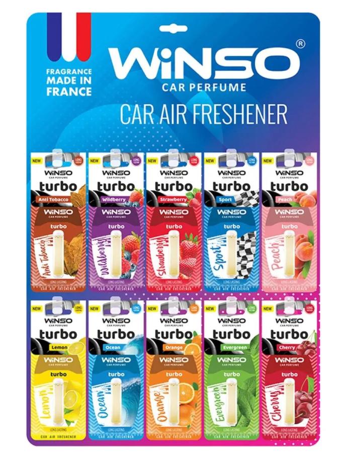 Ароматизатор авто Turbo 5 мл Mix (планшет 40 шт) WINSO