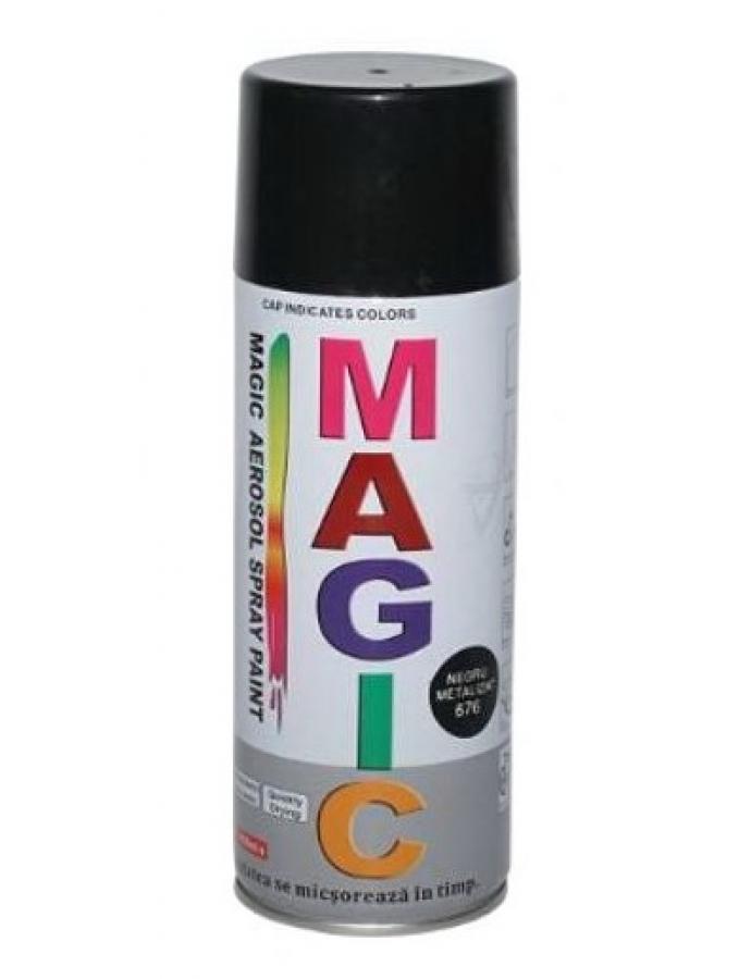 Vopsea spray Magic (negru metalic 676) 400ml