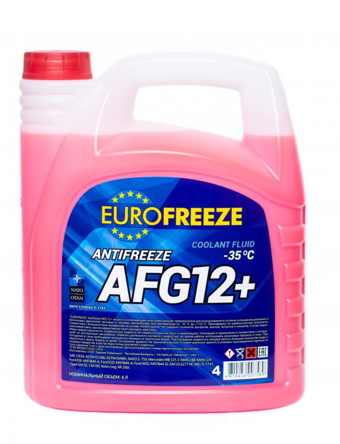 Антифриз EUROFREEZE-35 G12+ 4l. (красный)