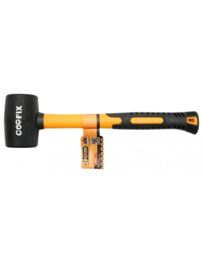 Резиновый молоток 380 г Coofix с рукояткой из стекловолокна — идеальный выбор для аккуратной работы без следов.
