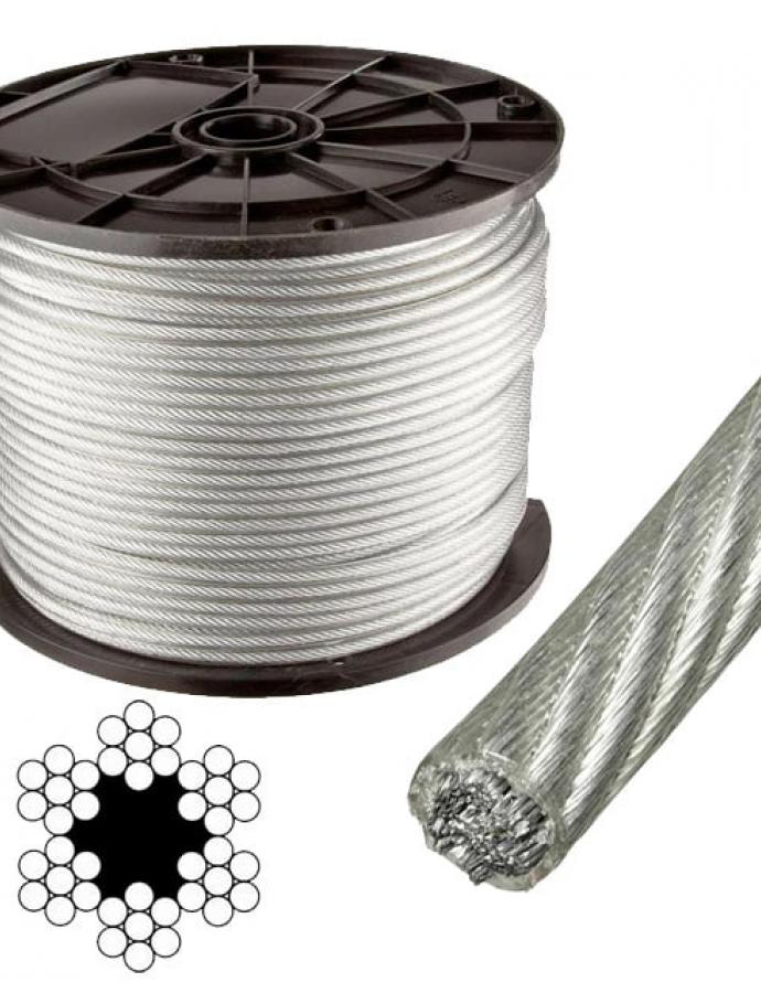 Трос стальной 8мм 6х7 ELMOS