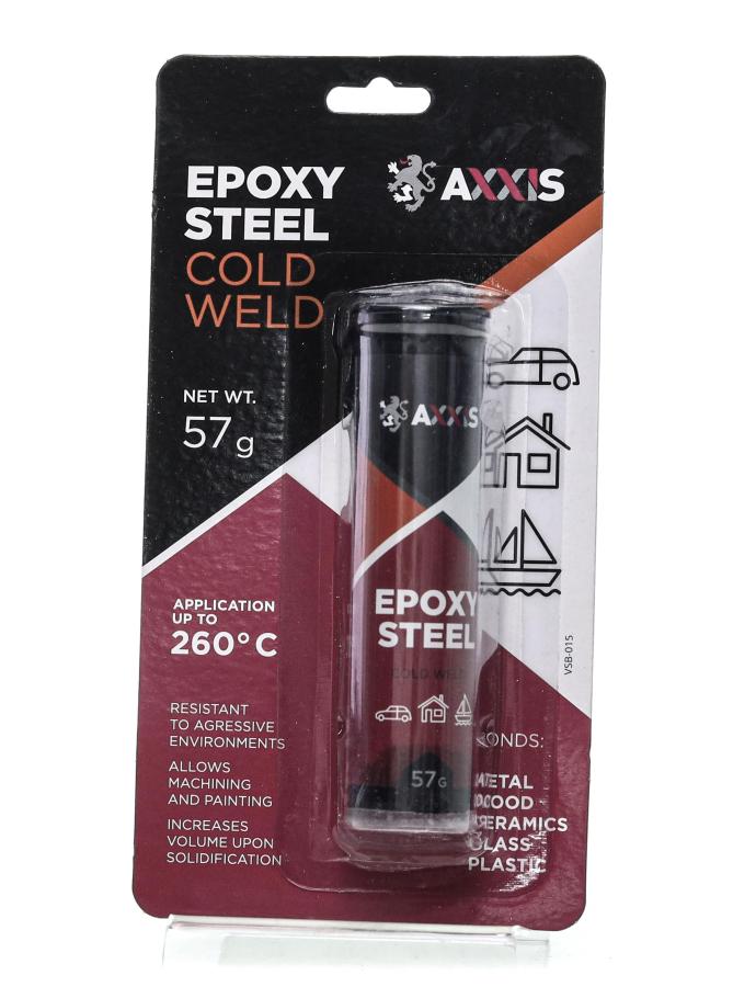 Холодная сварка AXXIS универсальная (пластилин) 57 г — состав для быстрого ремонта различных материалов.