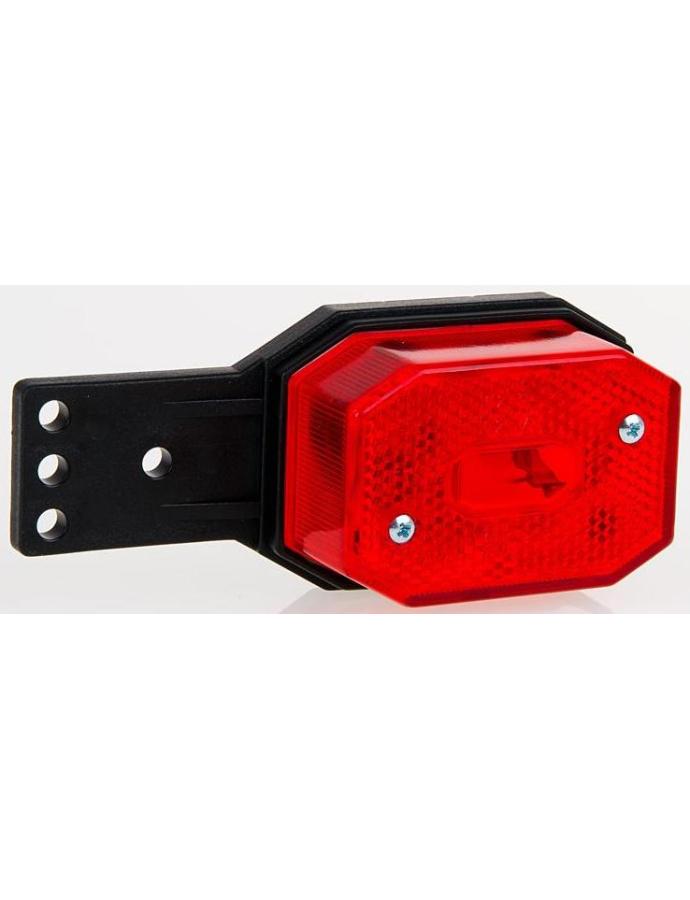 Lampă FT-005 CII de gabarit roșie cu suport plat — lampă de poziție pentru remorci, camioane și utilaje speciale.