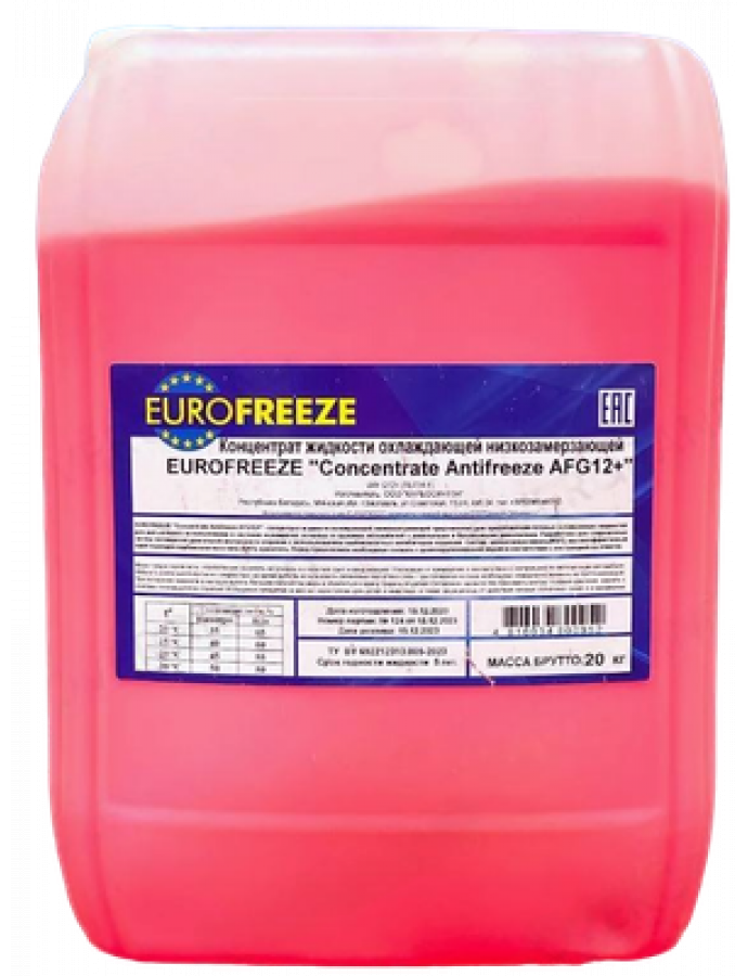 Антифриз EUROFREEZE-35 G12+ 20l. (красный)