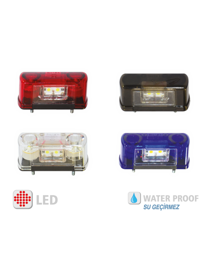Lumină LED pentru plăcuța de înmatriculare 12–24V neagră WP pentru iluminare auto