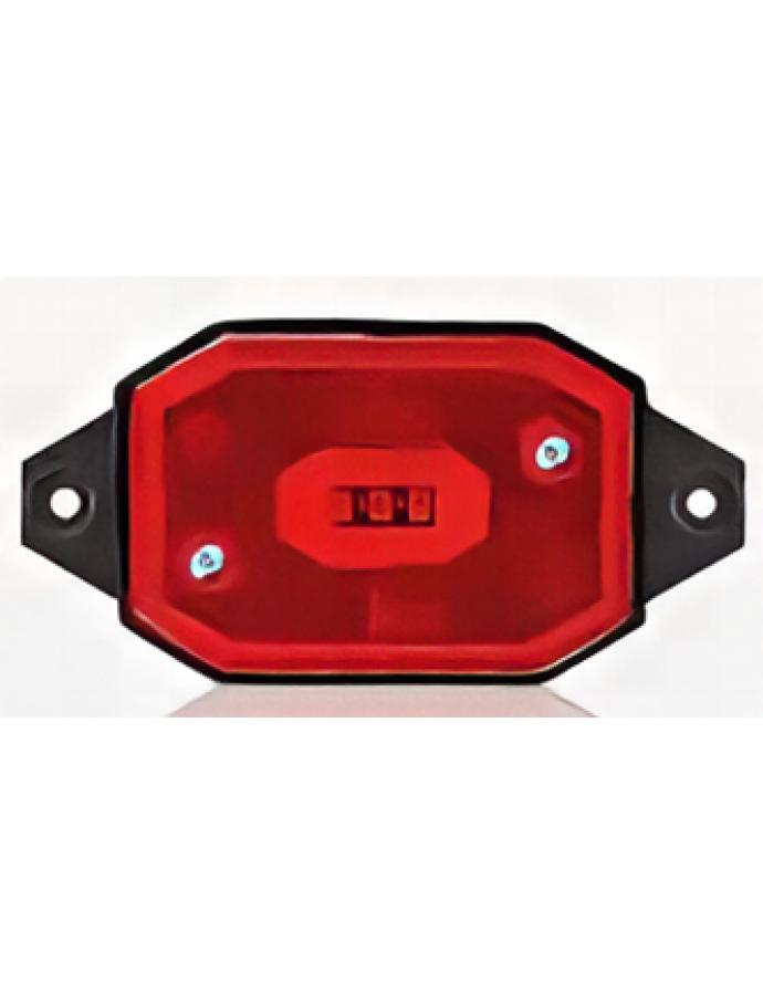 Lampă de gabarit FT-001 CIII LED culoare roșie cu suport scurt și reflector