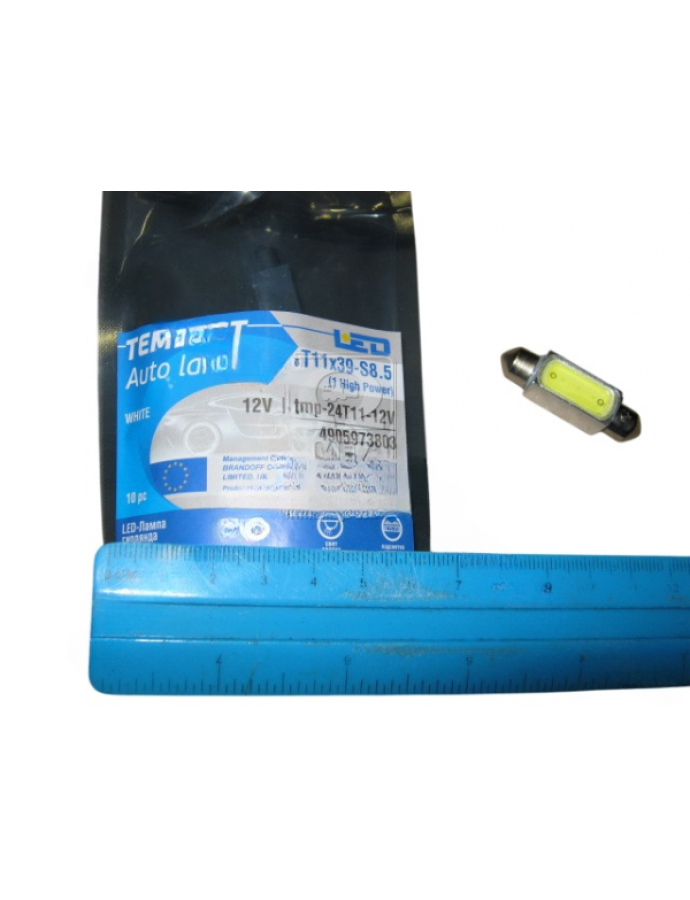 Лампа LED софитная C5W 12V T11x39-S8.5 Mega-LED WHITE TEMPEST — купить