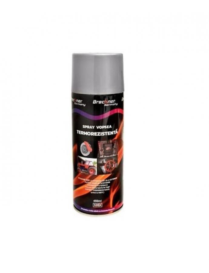 Spray vopsea acrilic termorezistent la +400ºC argintiu (450ml) BK Germany