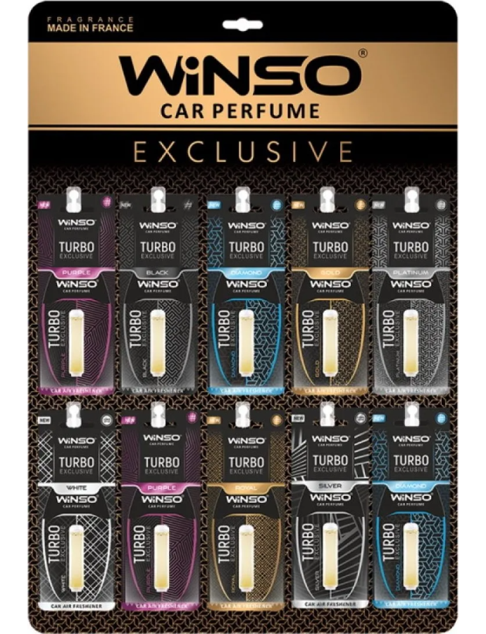 Ароматизатор авто Turbo Exclusive Mix (планшет 40 шт) WINSO