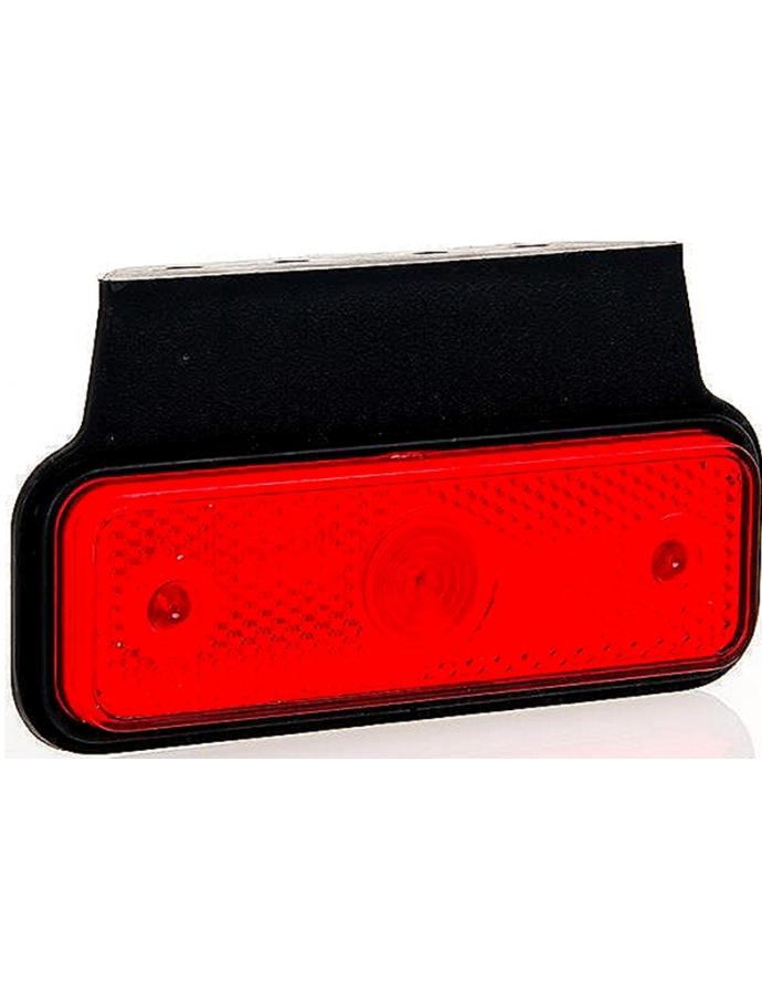 Lampă FT-004 C+K de gabarit roșie cu soclu și suport — lampă de poziție pentru remorci, camioane și utilaje speciale.