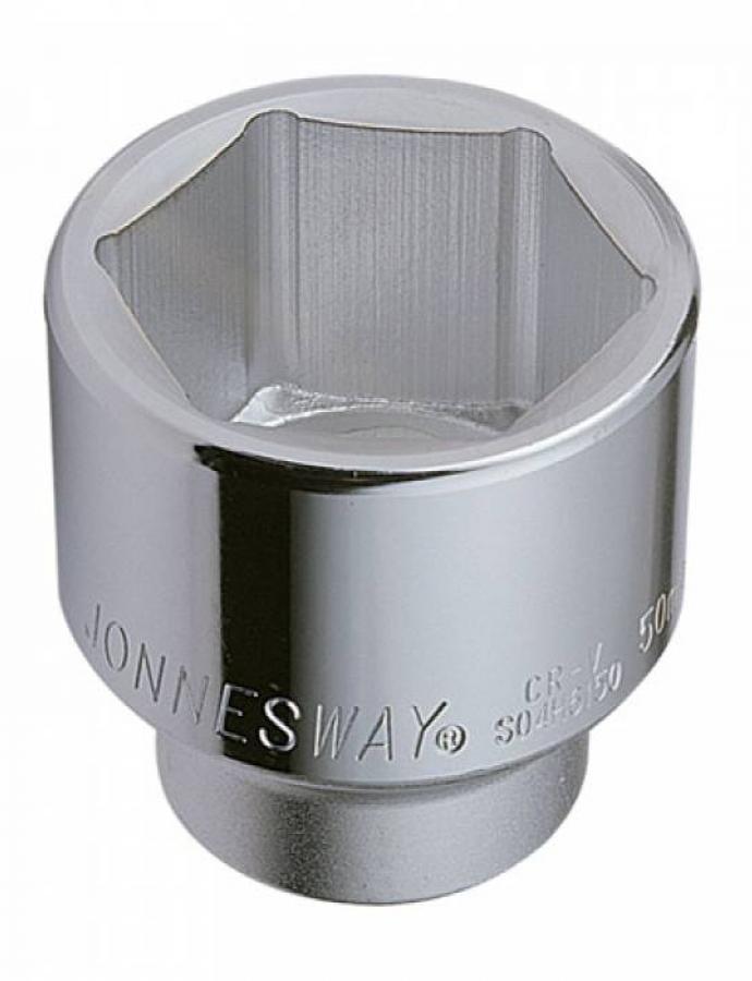 Cap tubular argintiu 19 mm, 3/4", Cr-V, profil hexagonal, pentru uz profesional.