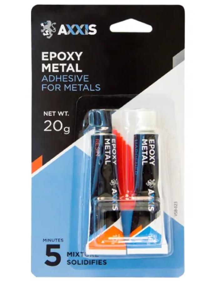 Эпоксидный клей для металла AXXIS Epoxy-Metal 20 г двухкомпонентный
