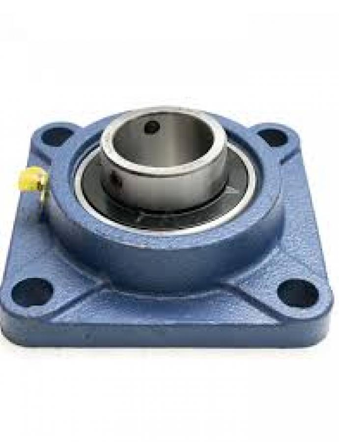 Lagărul UCF 208 — rulment cu corp și montaj flanșat, asigurând fiabilitate și durabilitate pentru utilizare în mecanisme cu încărcături radiale și axiale.