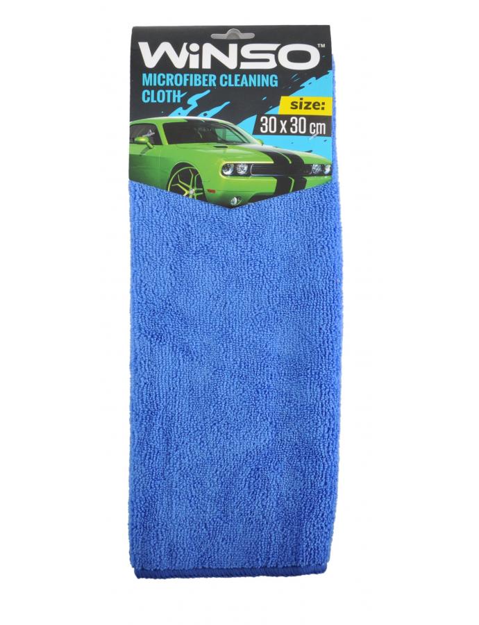 Lavetă din microfibră 30×30 cm albastră WINSO – moale, absorbantă, nu lasă zgârieturi, perfectă pentru auto și uz casnic.