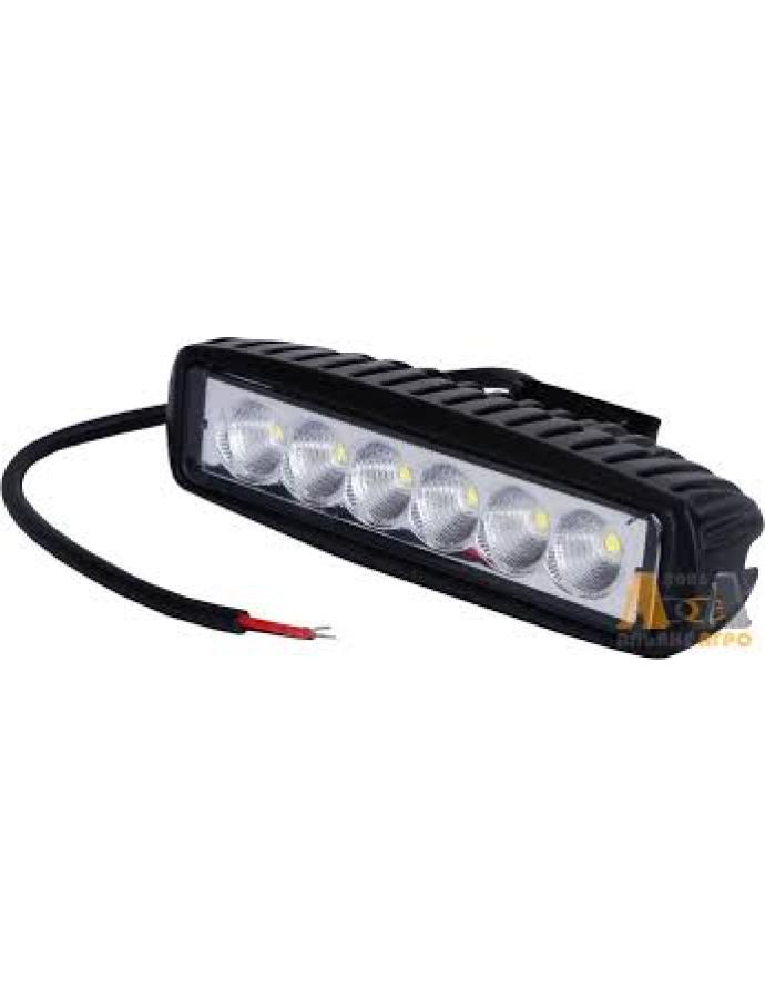 Proiector de lucru LED 18W 12–24V dreptunghiular 159×54 mm cu fascicul îngust de 30° (lung) DK