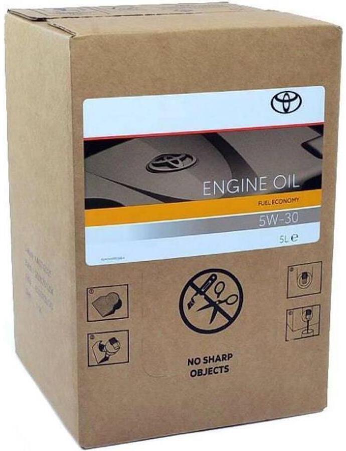 Масло TOYOTA SAE 5W30 5 л (Bag in Box) — синтетическое моторное масло для бензиновых и дизельных двигателей.